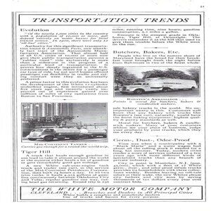 1938 The White Motor Company Transportation Trends Trucks Vintage Print Ad